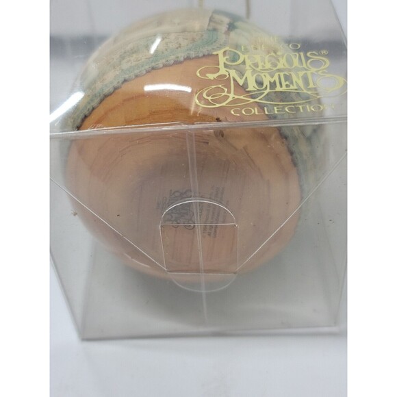 Lot of 4 Precious Moments Holiday Ornaments 1994 Enesco Round Balls Bows - Picture 5 of 16